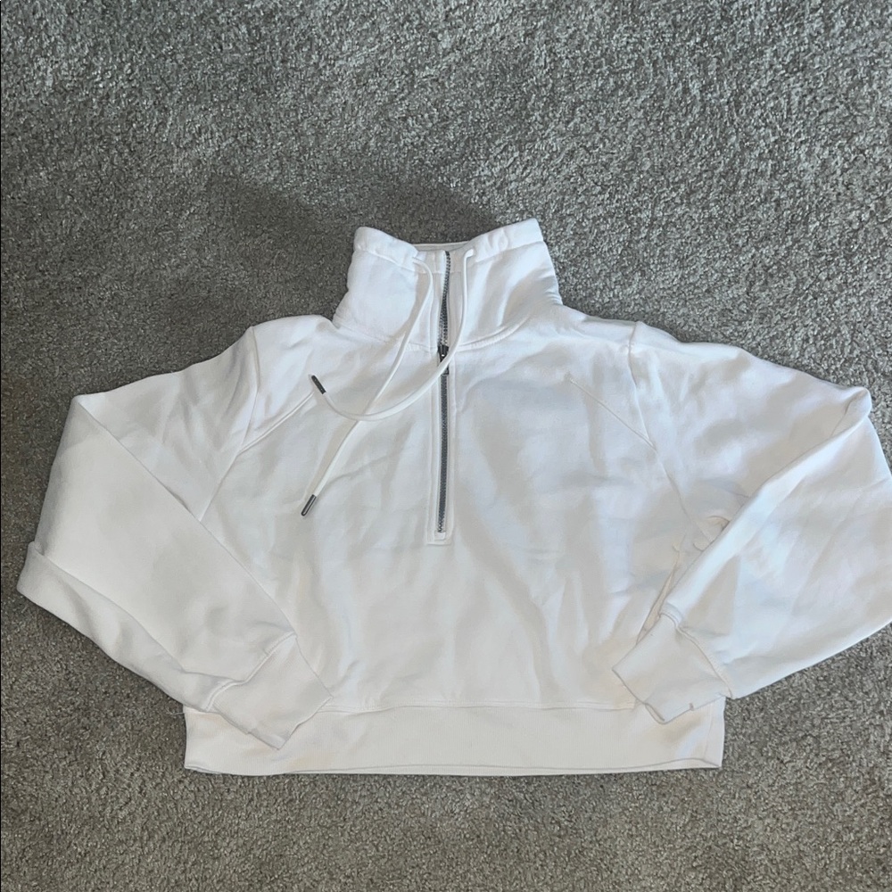 All in Motion White Quarter-Zip Sweatshirt